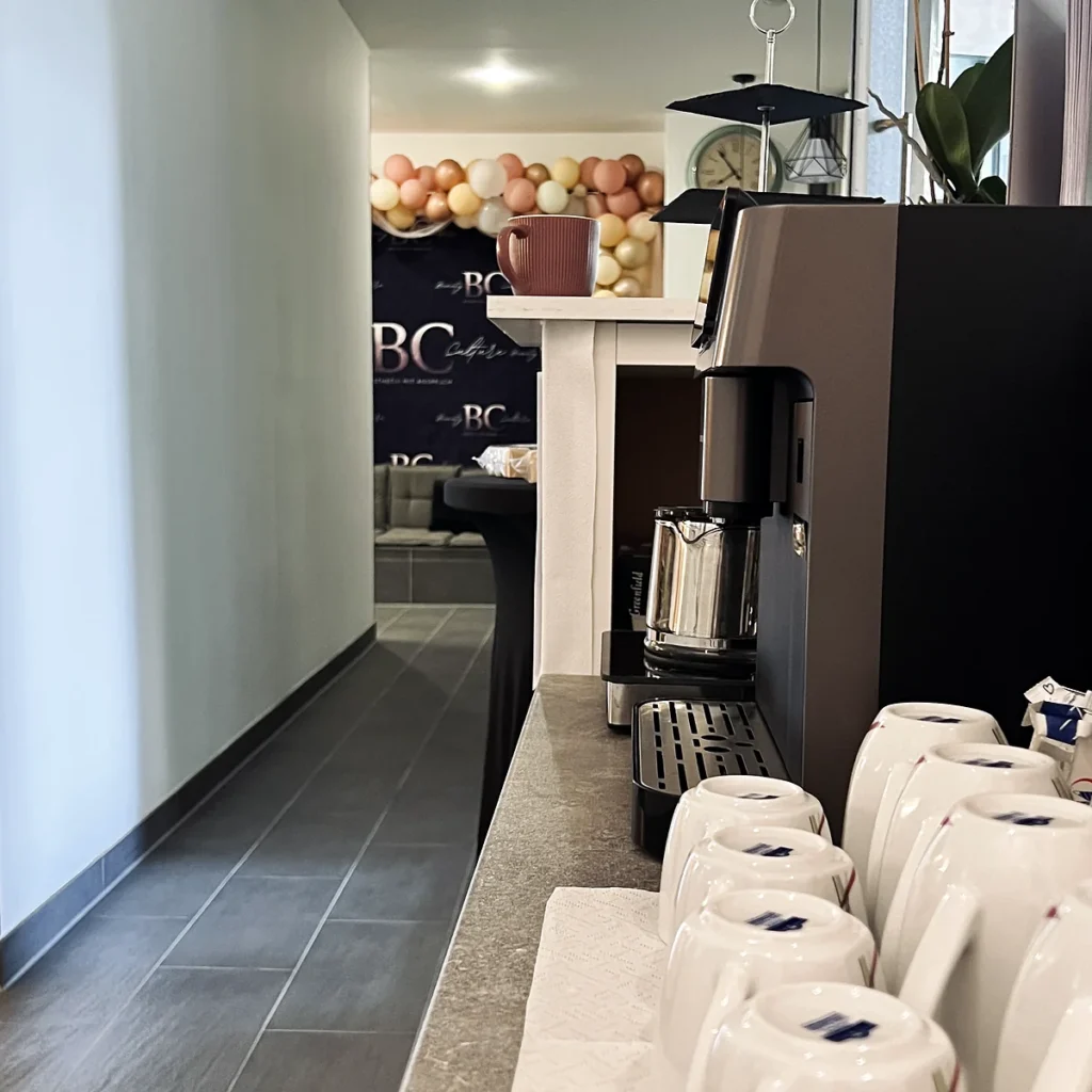 Kaffee- und Servicebereich bei BC Beauty Culture